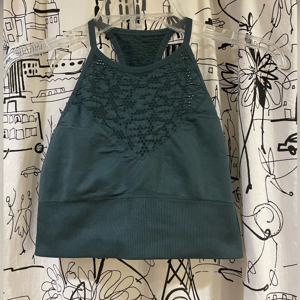 Betsey Johnson Bra Performance Racerback Fitness Sports Jade Teal Size Medium - Picture 5 of 13